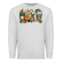 Dove Grey horses coffee cups Premium Sweatshirt - Zillion Design Studio