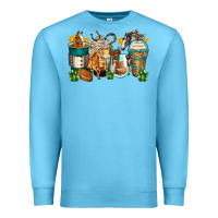 Ocean Blue horses coffee cups Premium Sweatshirt - Zillion Design Studio