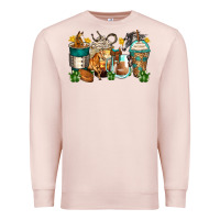 Pale Pink horses coffee cups Premium Sweatshirt - Zillion Design Studio