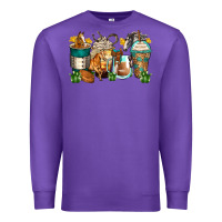 Purple horses coffee cups Premium Sweatshirt - Zillion Design Studio