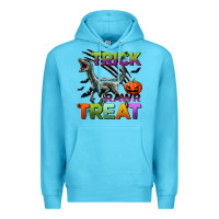 Ocean Blue trick rawr treat Premium Hoodie - BundleAndBundleShop