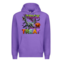 Purple trick rawr treat Premium Hoodie - BundleAndBundleShop