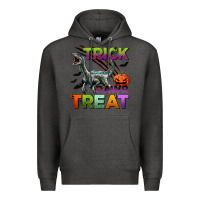 Charcoal Heather trick rawr treat Premium Hoodie - BundleAndBundleShop