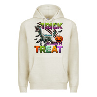 Oatmeal Heather trick rawr treat Premium Hoodie - BundleAndBundleShop