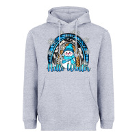 Heather Grey hello winter rainbow Heavyweight Hoodie - Zillion Design Studio
