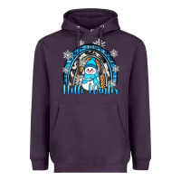 Plum hello winter rainbow Heavyweight Hoodie - Zillion Design Studio