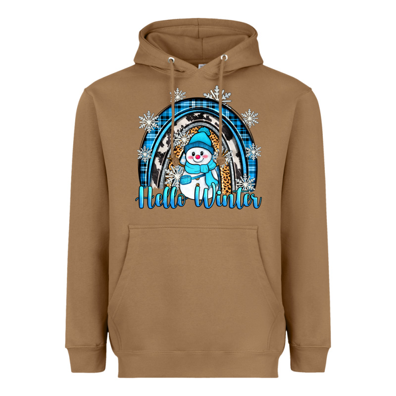 Hello Winter Rainbow Heavyweight Hoodie by Zillion Design Studio | Teevron