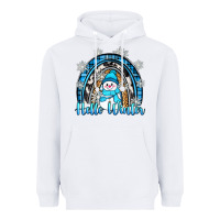 White hello winter rainbow Heavyweight Hoodie - Zillion Design Studio