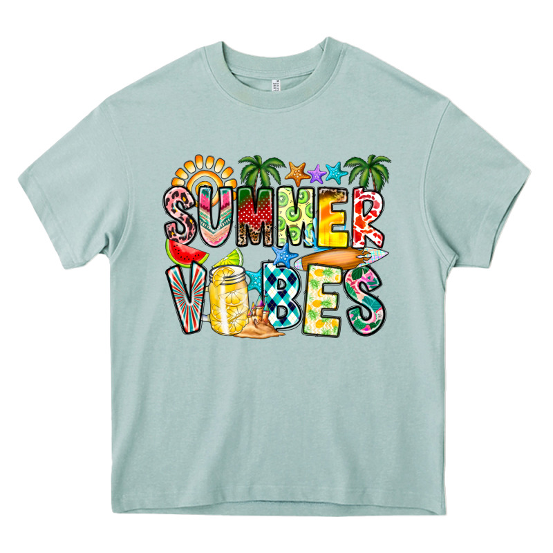 Summer Vibes Heavy Core Tee by CowhideDigitalArt | Teevron