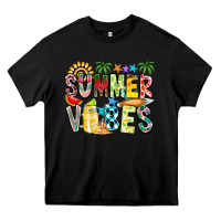 Black Summer Vibes Heavy Core Tee - CowhideDigitalArt