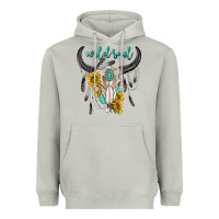 Moon Dust wild soul boho bull skull Heavyweight Hoodie - texasbilliewilder