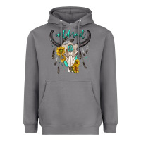 Storm wild soul boho bull skull Heavyweight Hoodie - texasbilliewilder
