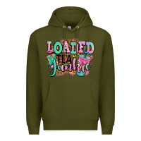 Army Green loaded tea junkie Premium Hoodie - Jasminsmagicworld