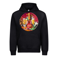 Black christmas champagne bottle and champagne's Urban Hoodie - AdoDesignShop