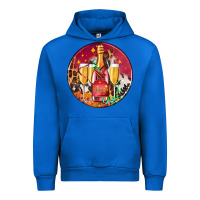 Cobalt christmas champagne bottle and champagne's Urban Hoodie - AdoDesignShop