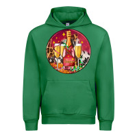 Emerald christmas champagne bottle and champagne's Urban Hoodie - AdoDesignShop