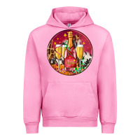 Fuchsia Pink christmas champagne bottle and champagne's Urban Hoodie - AdoDesignShop