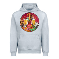 Heather Grey christmas champagne bottle and champagne's Urban Hoodie - AdoDesignShop