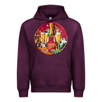 Mauve Wine christmas champagne bottle and champagne's Urban Hoodie - AdoDesignShop