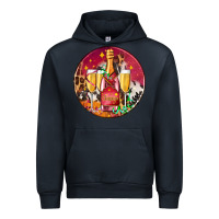 Navy christmas champagne bottle and champagne's Urban Hoodie - AdoDesignShop
