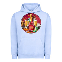 Pigment Grape Ice christmas champagne bottle and champagne's Urban Hoodie - AdoDesignShop