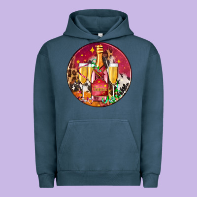 Christmas Champagne Bottle And Champagne's Urban Hoodie Designed By Adodesignshop