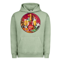 Pigment Oil Green christmas champagne bottle and champagne's Urban Hoodie - AdoDesignShop