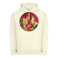 Pigment Pistachio christmas champagne bottle and champagne's Urban Hoodie - AdoDesignShop