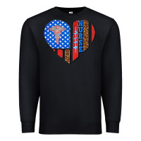 Black 4th of july nurse heart flag Premium Sweatshirt - texasbilliewilder