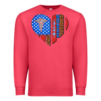 Cardinal 4th of july nurse heart flag Premium Sweatshirt - texasbilliewilder