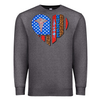 Charcoal Heather 4th of july nurse heart flag Premium Sweatshirt - texasbilliewilder