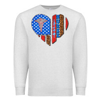 Oatmeal Heather 4th of july nurse heart flag Premium Sweatshirt - texasbilliewilder