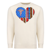 Sandshell 4th of july nurse heart flag Premium Sweatshirt - texasbilliewilder
