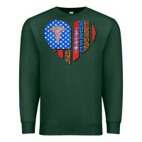Sports Green 4th of july nurse heart flag Premium Sweatshirt - texasbilliewilder