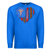 True Royal 4th of july nurse heart flag Premium Sweatshirt - texasbilliewilder