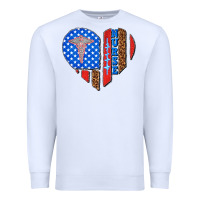 White 4th of july nurse heart flag Premium Sweatshirt - texasbilliewilder