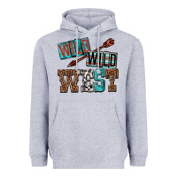 Heather Grey wild wild west Heavyweight Hoodie - texasbilliewilder