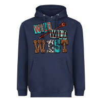 Navy wild wild west Heavyweight Hoodie - texasbilliewilder