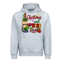 Heather Grey Christmas and wine Urban Hoodie - AdoDesignShop