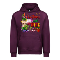 Mauve Wine Christmas and wine Urban Hoodie - AdoDesignShop