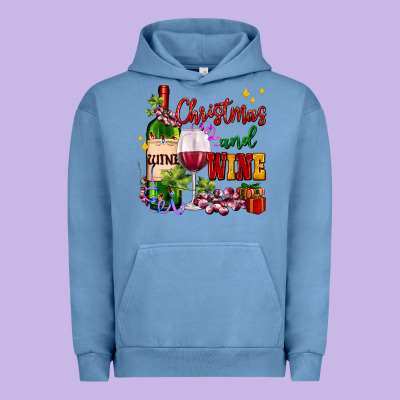 Christmas And Wine Urban Hoodie Designed By Adodesignshop