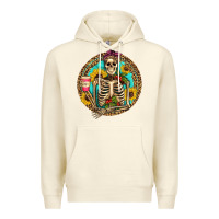 Sandshell western skeleton coffee sunflowers Premium Hoodie - Artiststas