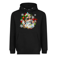 Black santa with sunglasses christmas Heavyweight Hoodie - Zillion Design Studio