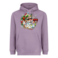 Lavender santa with sunglasses christmas Heavyweight Hoodie - Zillion Design Studio