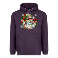 Plum santa with sunglasses christmas Heavyweight Hoodie - Zillion Design Studio