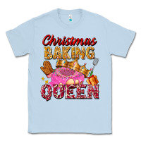 Dusty Blue christmas baking queen Classic Tee - FaDigitalArtStudio