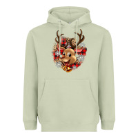 Matcha reindeer christmas Heavyweight Hoodie - Zillion Design Studio