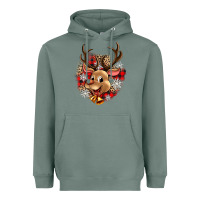 Sage reindeer christmas Heavyweight Hoodie - Zillion Design Studio