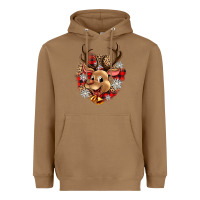 Toasted Coconut reindeer christmas Heavyweight Hoodie - Zillion Design Studio