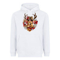 White reindeer christmas Heavyweight Hoodie - Zillion Design Studio